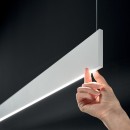 Ideal lux 367019 LED Pendelleuchte STEEL  | 24W integrierte LED-Quelle | 1310lm | 3000K | verstellbar | Seilleuchte | weiß