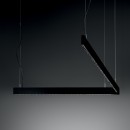 Ideal lux 368931 LED Pendelleuchte STEEL  | 30W integrierte LED-Quelle | 2870lm | 3000K | verstellbar | Seilleuchte | schwarz