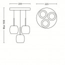 Philips 37316/56/16 LED Pendelleuchte Meton 3x4,5W | 2700K
