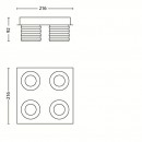 Philips 37326/06/16 LED Deckenleuchte Ortega 4x4,5W