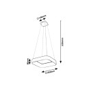 Rabalux 3927 LED Hängende Adeline 1x28w | 1800lm | 3000-6000K - Dimmable, Fernbedienung, Grau, weiß