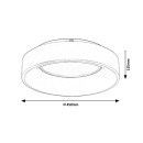 Rabalux 3928 LED-Deckenleuchte Adeline 1x24w | 1500lm | 3000-6000K - Dimmable, Fernbedienung, Grau, weiß