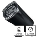 Emos DCPC02 LED Dekorativer Projektor - Schneeflocken 36W | IP44 - weiß, rotierendes Licht, schwarz