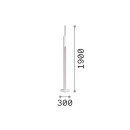 Ideal lux 366227 LED Stehlampe DORICA  | 66W integrierte LED-Quelle | 3840lm | 3000K | mit Schalter | weiß