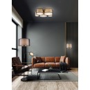 Trio 411400232 Stehleuchte Burton 1x60W+40W | E27+E14 - separate Schalter, weiß, schwarz