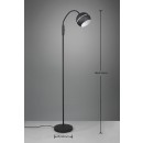 Trio 413300132 Fletcher Stehleuchte 1x10w | E14 - Flexibler Arm, Netzschalter, matt schwarz