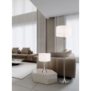 Trio 415700307 Stehleuchte Sabia 3x40W | E27 - separate Schalter, Zugschalter, Nickel, weiß