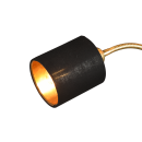 Trio 416900208 Stehleuchte Motel 1x60W+10W | E27+E14 - flexibler Arm, separate Schalter, Messing, schwarz