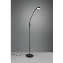 Trio 423310132 LED-Stehleuchte Monza 1x12w | 1400lm | 2300 + 3000 + 4000K - Speicherfunktion, dimmbar, flexibler Arm, schwarz