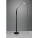 Trio 423310132 LED-Stehleuchte Monza 1x12w | 1400lm | 2300 + 3000 + 4000K - Speicherfunktion, dimmbar, flexibler Arm, schwarz