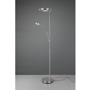 TRIO 424210307 LED Stehleuchte Barrie 1x32W + 1x6W | 4600lm | 2700-4000K | IP20 - dimmbar, Memory-Funktion, Temperatureinstellung, Schwenkarm, Schalter, Nickel