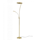 Trio 424310208 LED Stehleuchte Granby 1x29W+6,5W | 3400lm+650lm | 2700K+3200K+4000K - dimmbar, Memoryfunktion, separate Schalter, Messing