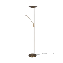 Trio 425610204 LED Stehleuchte Brantford 1x30W+6,5W | 3500lm+650lm | 2700K+3000K+4000K - dimmbar, separate Schalter, Memoryfunktion, Messing