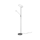 Trio 425610207 LED Stehleuchte Brantford 1x30W+6,5W | 3500lm+650lm | 2700K+3000K+4000K - dimmbar, separate Schalter, Memoryfunktion, Nickel