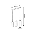 Rabalux 4480 Deckenfeder-Leuchte Panthea 3x40w | E27 - Gold, weiß