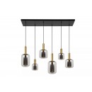 Lucide 45494/06/65 Hängende Deckenleuchte Joanet 6x40w | E27 - Gewürzgrau, Glas