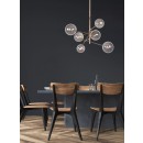 Lucide 46412/06/10 LED Hängende Deckenleuchte Alara 6x2w | G4 | 6x150lm | 2700K - Gold, Glas