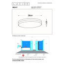 Lucide L791113030 LED Deckenleuchte BISKIT  | 18W integrierte LED-Quelle | 1150lm | 2700K