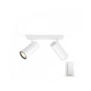 Philips Hue 50462/31/P7 LED Decken- und Spotleuchte Buratto 2x5,5W | 2200-6500K - White Ambiance