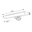 Rabalux 5064 LED Badezimmerleuchte Wandleuchte über Evon Spiegel 1x135w | 1080lm | 4000k | IP44 - Chrome, weiß