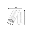 Rabalux 5069 Wandleuchte Zircon 1x5w | Gu10 - schwarz, Silber