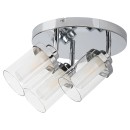 Rabalux 5088 Advanced Aviva 3x28 Deckenleuchte | G9 | IP44 - Chrom, Opal