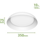 Philips 8720169301016 LED Deckenleuchte Fleta  | 10W integrierte LED-Quelle | 1850lm | 2700K
