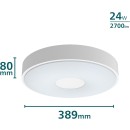 Philips 8720169301276 LED Deckenleuchte Coiner  | 24W integrierte LED-Quelle | 2800lm | 4000K