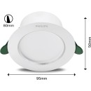 Philips 8720169308084 LED Einbauleuchte Diamond Cut | 2W integrierte LED-Quelle | 310lm | 3000K