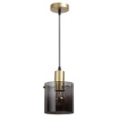 Rabalux 5222 Hängende Deckenleuchte Donati 1x40w | E27 - Goldene, Rauchglas
