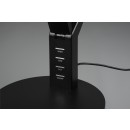 Trio 523090132 LED-Tischleuchte Ava 1x5W | 600lm | 3000K + 4000K + 6300K - Speicherfunktion, dimmbar, USB, schwarz