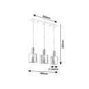 Rabalux 5250 Hängende Deckenleuchte Donati 3x60w | E27 - Chrome