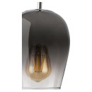 Rabalux 5252 Deckenleuchte Petunia 1x60w | E27 - Rauchglas, Chrom
