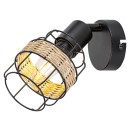 Rabalux 5281 Wandleuchte Indiana 1x25w | E14 - schwarz
