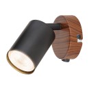Rabalux 5295 Wandleuchte Edmund 1x25W | GU10 - Holzimitat, schwarz