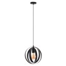 Rabaluux 5360 Pendel-Deckenleuchte Cortado 1x40W | E27 - schwarz