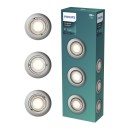 Philips 8721103036995 Set von Einbauleuchten Peridot  GU10 | chrom