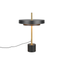 Trio T540210180 LED Tischlampe KEATON | 12W integrierte LED-Quelle | 1x1400lm | 2300+3000+4000K | mit Schalter | Dimmer | schwarz | gold