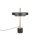 Trio T540210180 LED Tischlampe KEATON | 12W integrierte LED-Quelle | 1x1400lm | 2300+3000+4000K | mit Schalter | Dimmer | schwarz | gold