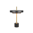 Trio T540210180 LED Tischlampe KEATON | 12W integrierte LED-Quelle | 1x1400lm | 2300+3000+4000K | mit Schalter | Dimmer | schwarz | gold