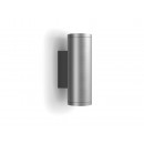 Philips Hue 17463/47 / P7 Außenwandlampe 2x8w | 1200lm | 2000-6500K | RGB | IP44 - White and Color Ambiance, Edelstahl