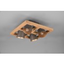 Trio 601900467 Deckenleuchte Bell 4x25w | E14 - Holz, antikes Nickel