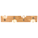 Trio 614300430 Deckeneinbauleuchte Tailor 4x10W | E27 - Holz