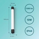 Philips 8720169300293 LED Wandleuchte über dem Spiegel Rover  | 10W integrierte LED-Quelle | 1100lm | 2700K