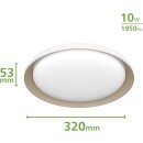 Philips 8720169301078 LED Deckenleuchte Pebblo  | 10W integrierte LED-Quelle | 1950lm | 4000K