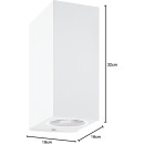 Wiz Colors 8719514554597 Wandleuchte 2xGU10 | 2x5W | 345lm | 2200-6500K | RGB - weiß