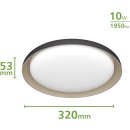 Philips 8720169301115 LED Deckenleuchte Pebblo  | 10W integrierte LED-Quelle | 1950lm | 4000K