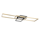Trio 620010408 LED-Deckeneinbauleuchte Irvine 1x60W | 7100lm | 3000K-6500K - dimmbar, Memoryfunktion, Nachtmodus, Fernbedienung, Messing