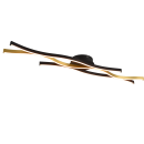 Trio 641210308 LED-Deckeneinbauleuchte Blaze 1x35W | 4300lm | 2300K+3000K+4000K - 3-Phasen-Dimmung, DIP-Schalter, schwarz, Messing