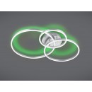 Trio 670710532 LED-Deckenleuchte Winona 1x28w + 10W | 3200lm | 2700-6500K | RGB - dimmbar, Nachtmodus, Fernbedienung, Nickel